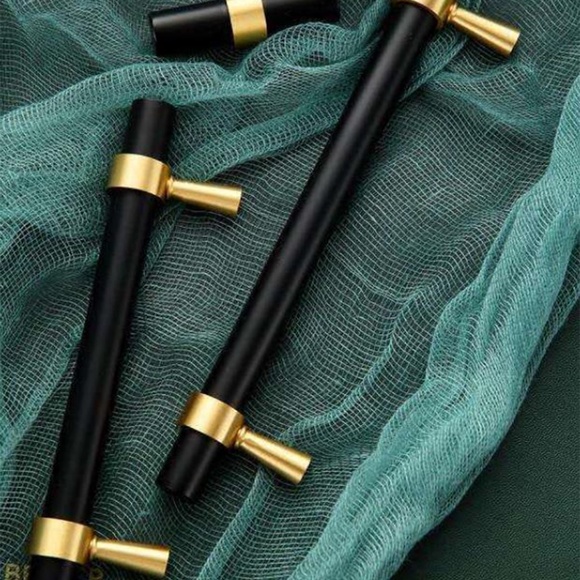 Gold/Black Solid Brass Handle,Smooth Handle Design , Cabinet Knobs, Drawer Pulls - Picture 5 of 5